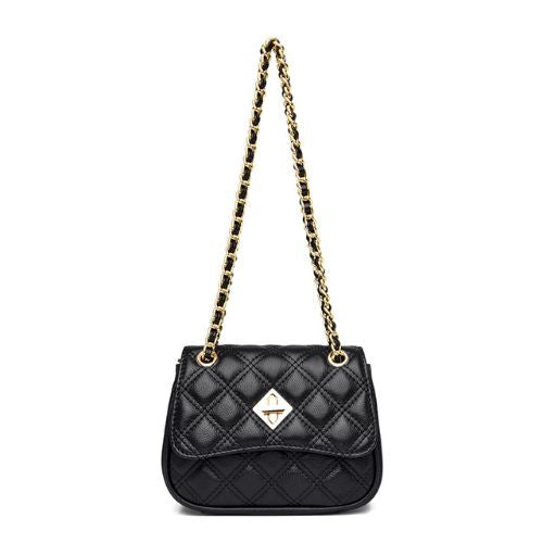 Bolsa Feminina Tiracolo de Couro Xadrez