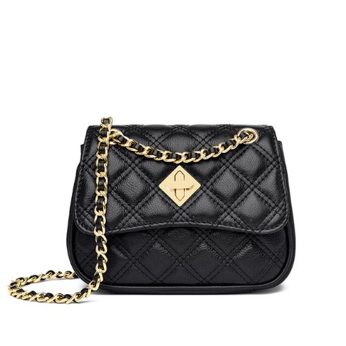 Bolsa Feminina Tiracolo de Couro Xadrez