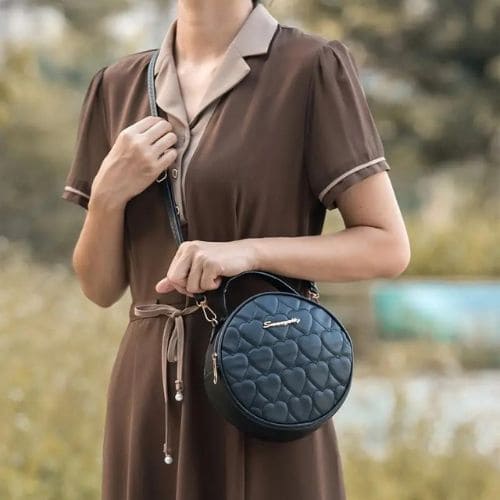 Bolsa Transversal Feminina Redonda