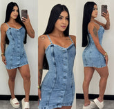 Vestido Jeans Botões