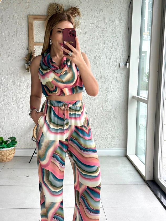 Conjunto de gola de capuz de transição colorida